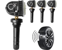 Sensor Bandendruksensor Bandenspanningscontrolesysteem 433 MHz voor OPEL Antara Corsa Insignia Meriva Mokka Zafira, 4 stuks, compatibel met 13506028 13594222, RDKS
