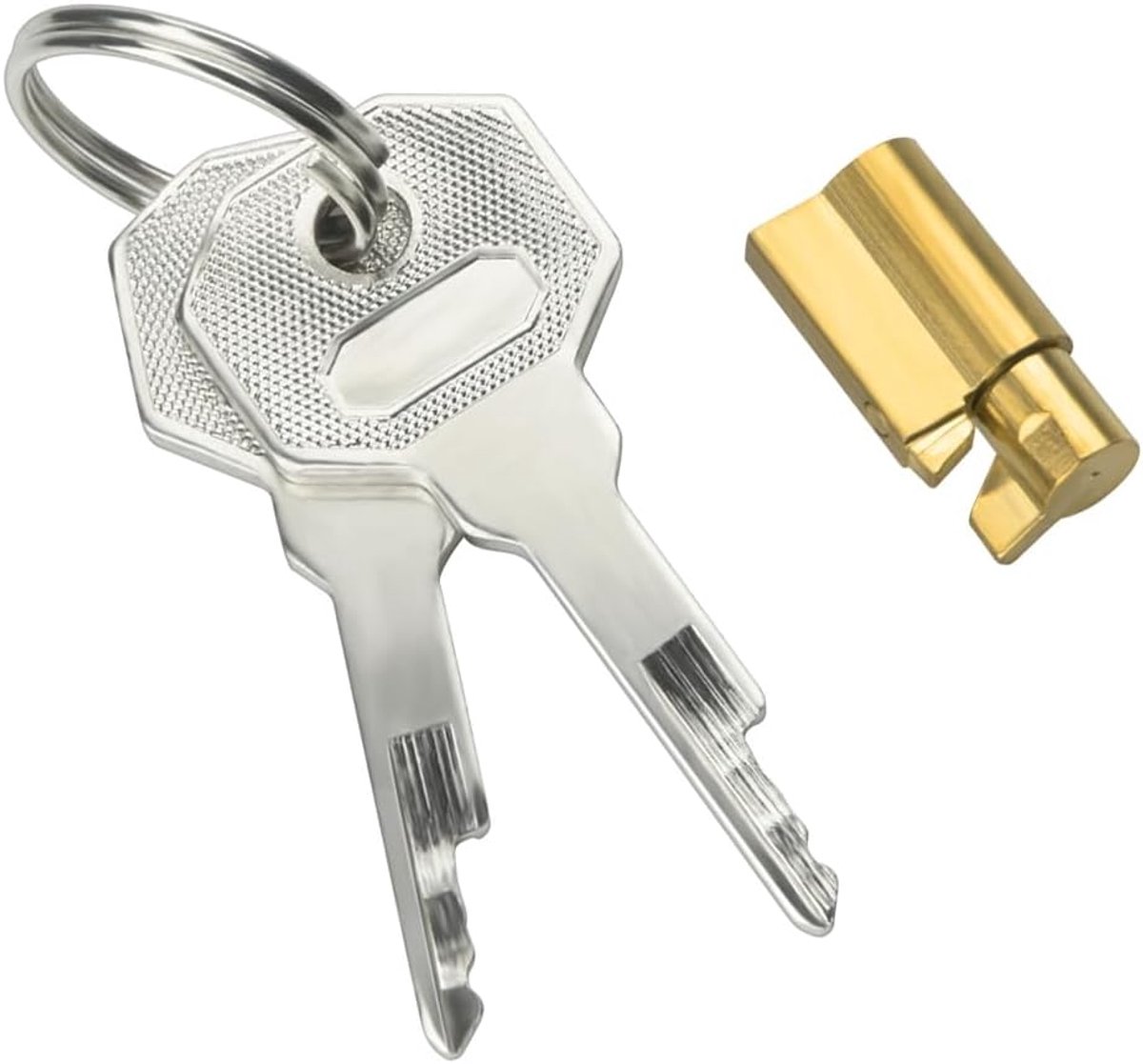 Chastity Cage Accessoires, Messing Sluitcilinder voor Peniskooi, Kuisheidskooi Stealth Slot met 2 Sleutels, Accessoires voor Seksspeeltjes voor Mannen