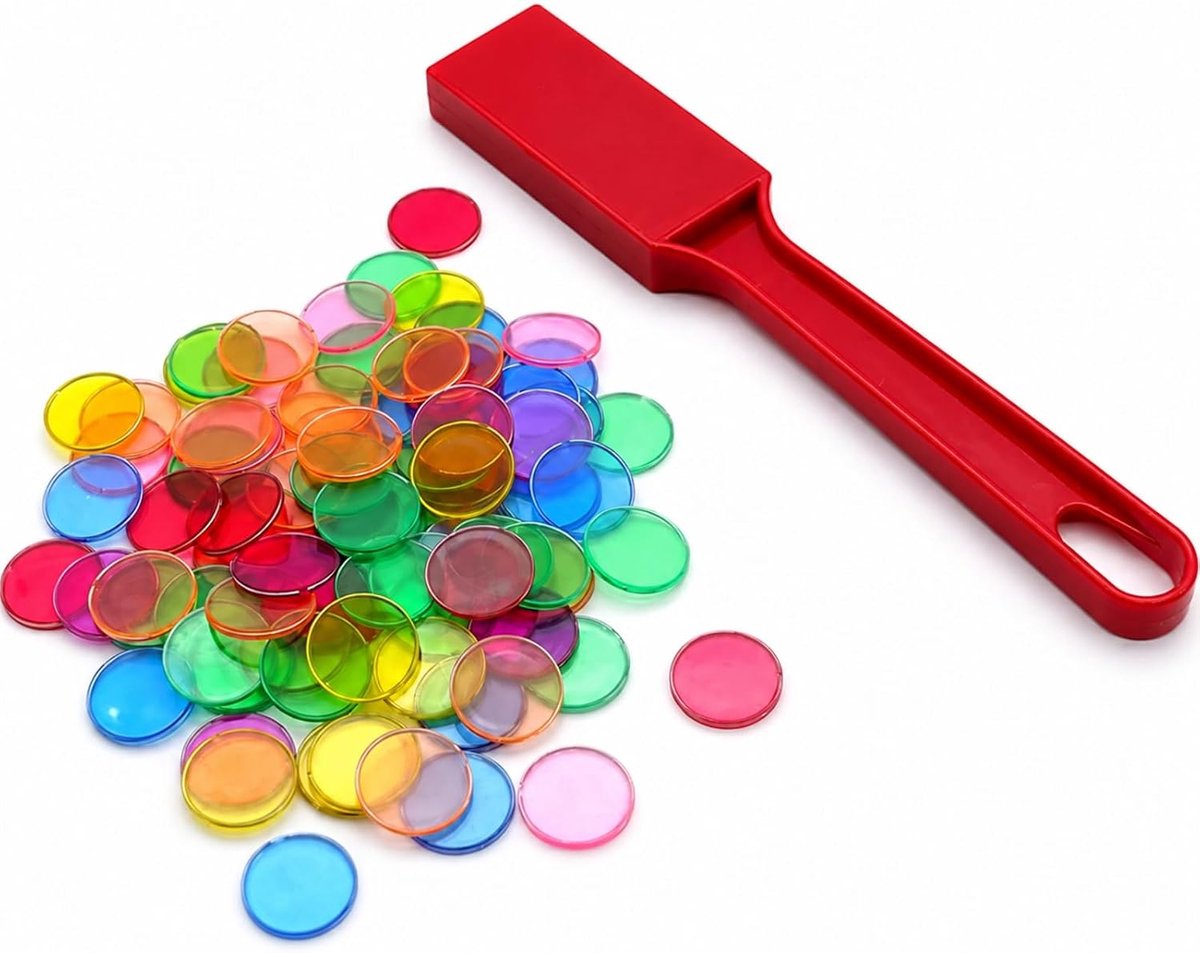 Bingo chips set 100 stuks met magneetstaven