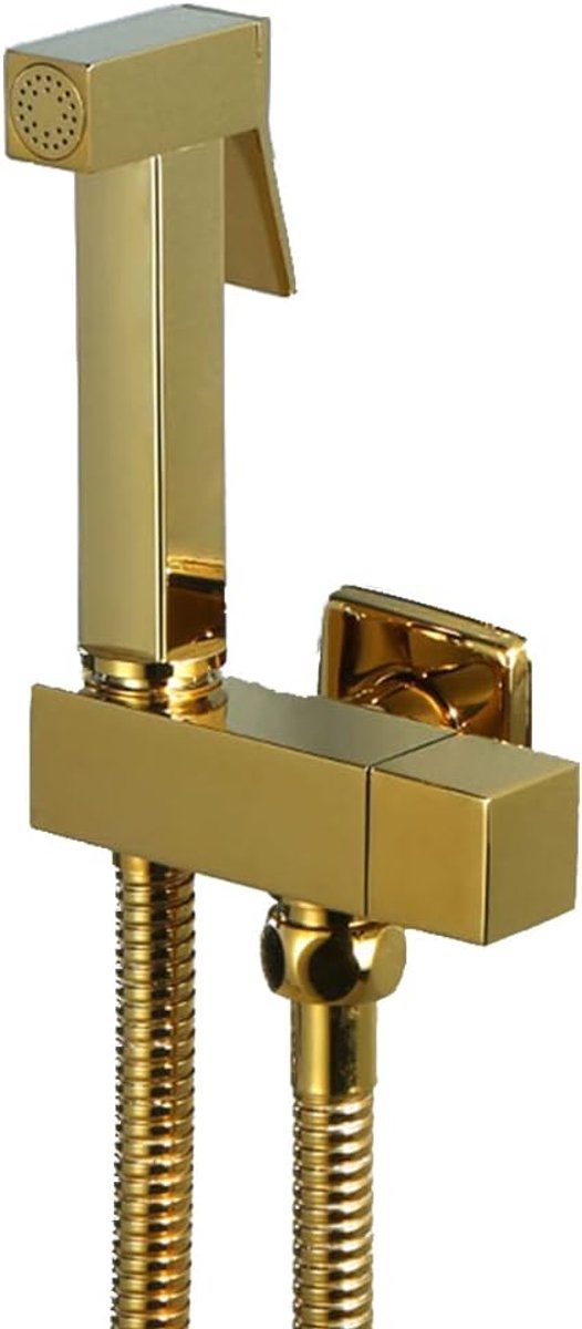 Toilet Bidet Sprayer, Goud Alle Koperen Vierkante Bidet Kraan, Hygiënisch Douche Toilet Voor Toilet Reiniging Huisdier Bad Vrouwen Wassen