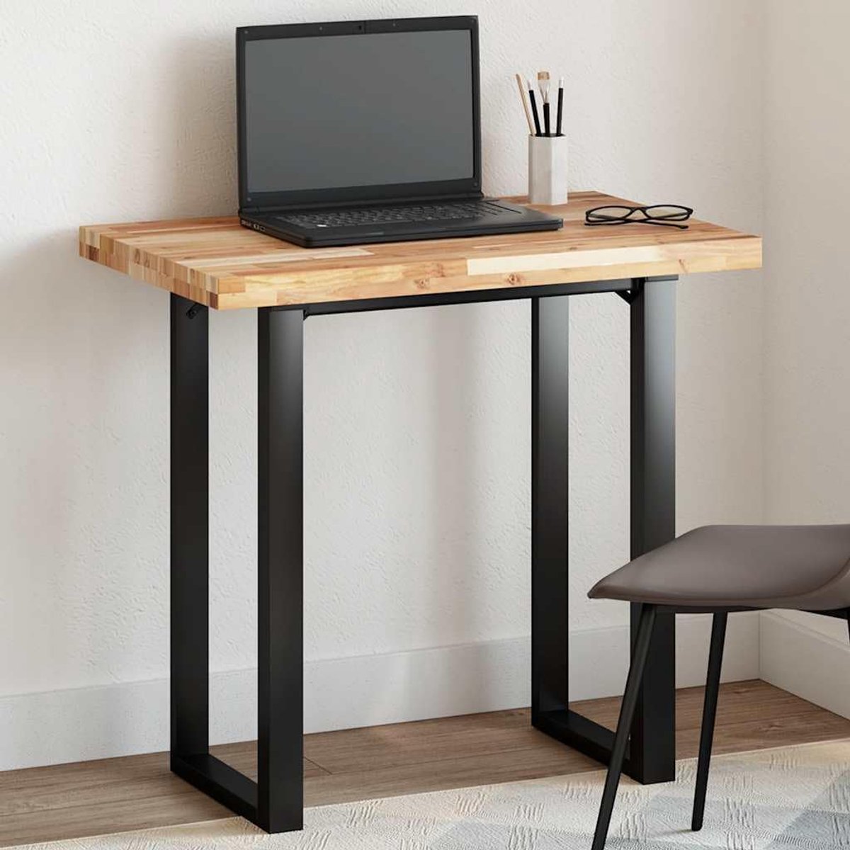 Vervangingsplaat voor tafel, eettafel, vervangend tafelblad, houten tafelblad, geschikt voor restaurant, hotel, café, eetkamer, rechthoekig, 100 x 50 x 4 cm, massief hout, acacia