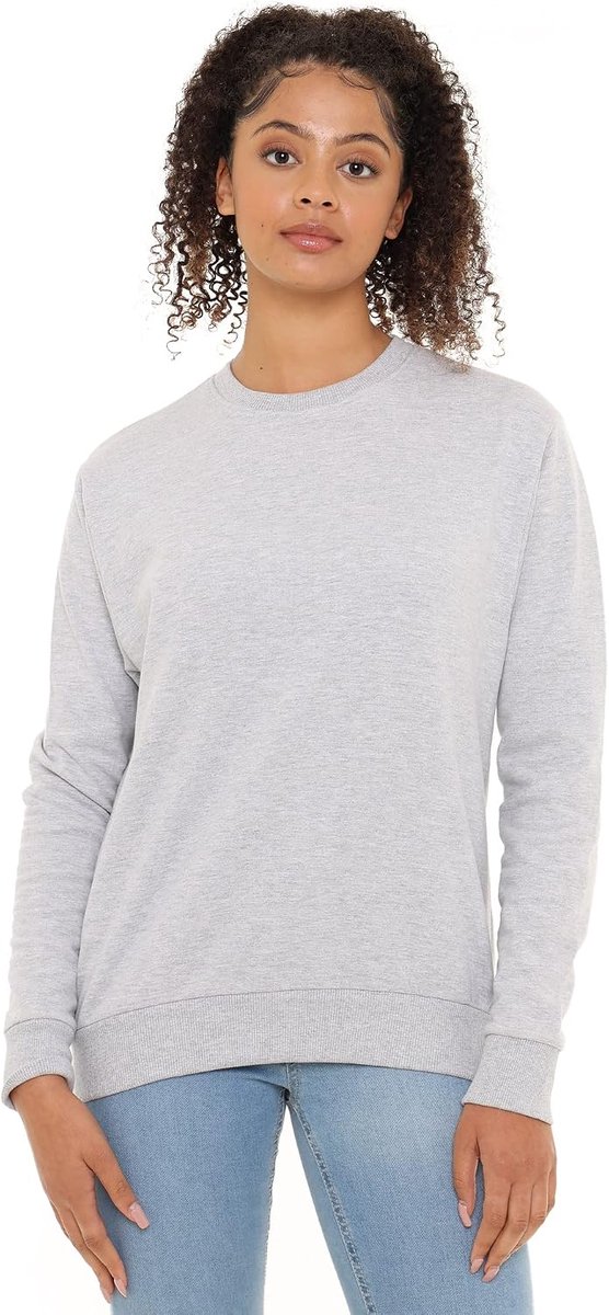 Soul Dames Crew Sweater, Grijs Heather, Grijze Hei, M
