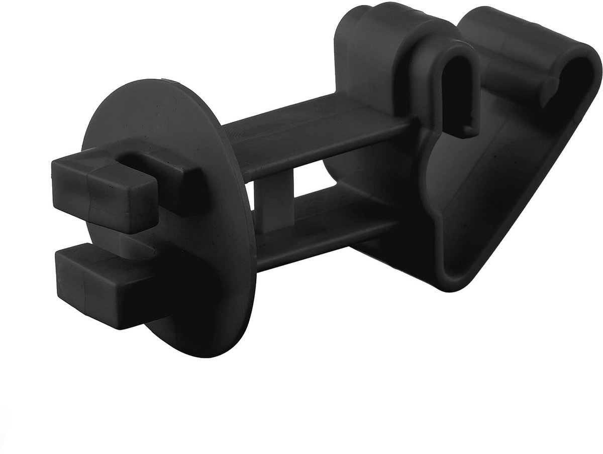 25 stuks weihekisolatoren, T-palen snap-on isolator, zwart