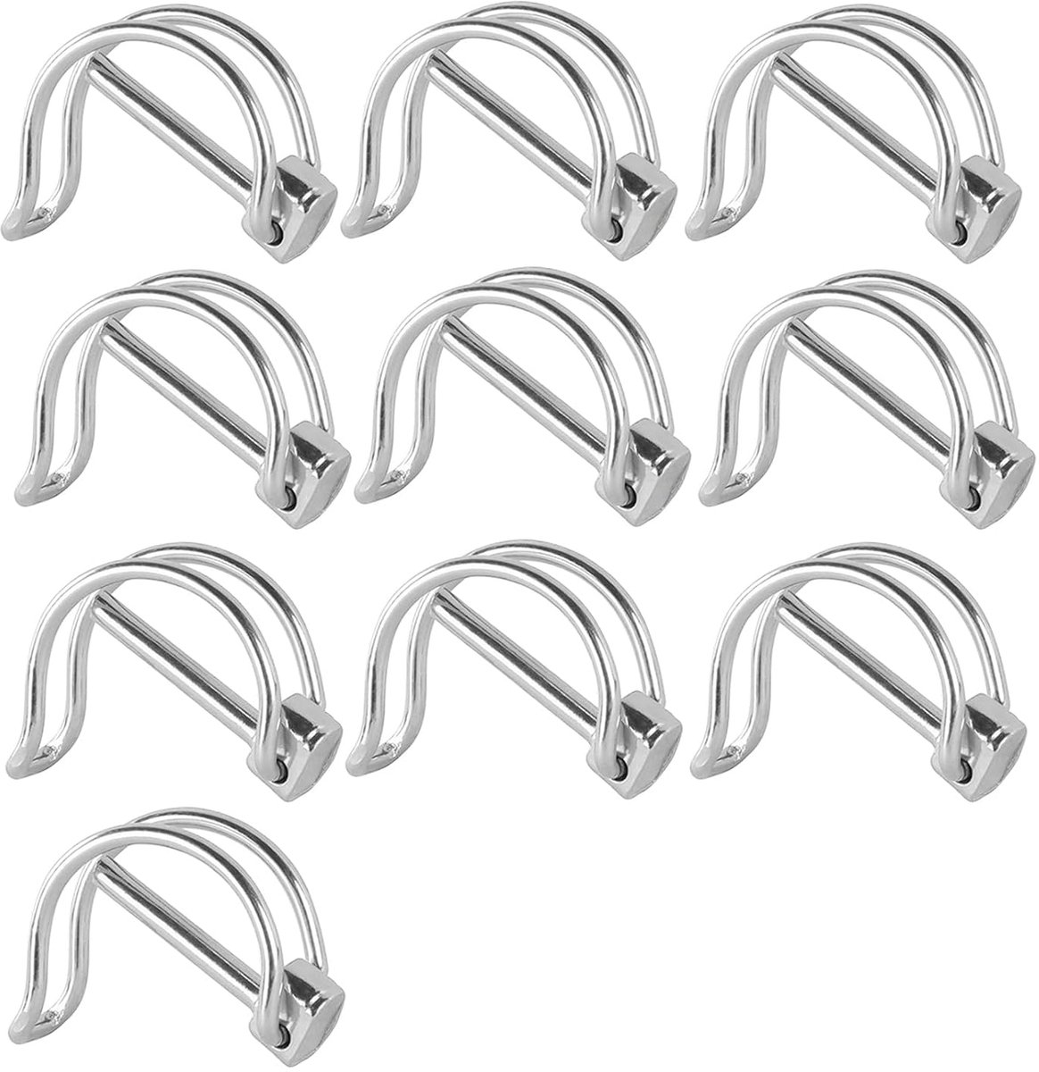 4,5 x 40 mm, klapsplint 10 stuks, met vergrendeling, splint, zekeringspen, voor boerderij, gazon, tuin