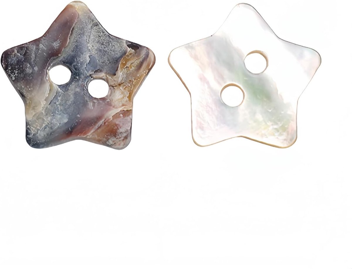 5 Stuks 2 Gaten Hart Ster Bloem Vierkant Vormige Parelmoer Natuurlijke Schelp Knopen voor Naaien Knutselen Scrapbooking