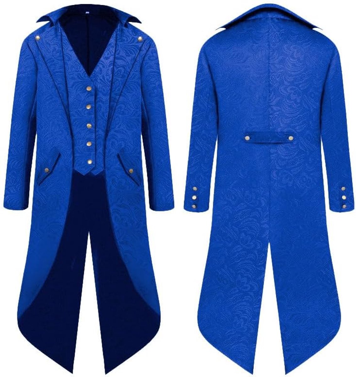 Jas staartjas heren, middeleeuwse kleding tovenaar kostuum piraat jas mannen, Halloween renaissance piraat vampier party cosplay kostuums voor volwassenen