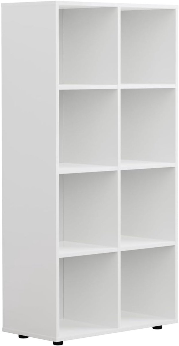 Vakkie 8 open vakken opbergkast - boekenkast - wandkast – wit