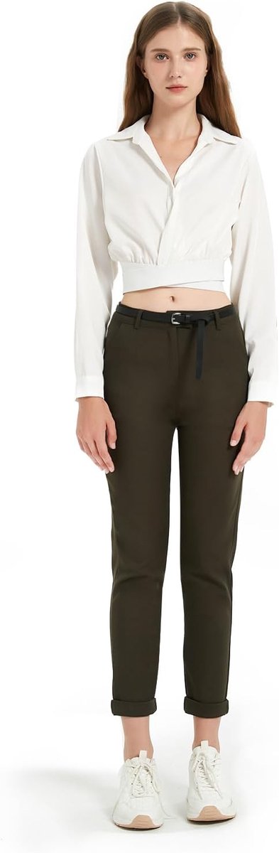 Jurkbroek voor dames, casual stretchbroek, katoenen werkbroek voor dames, slim fit voor professioneel gebruik