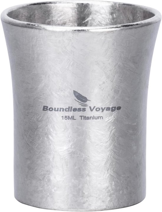Mini-Shot Glazen - Onbreekbaar - 15 ml - Puur Titanium - Voor Whisky, Tequila en Sake