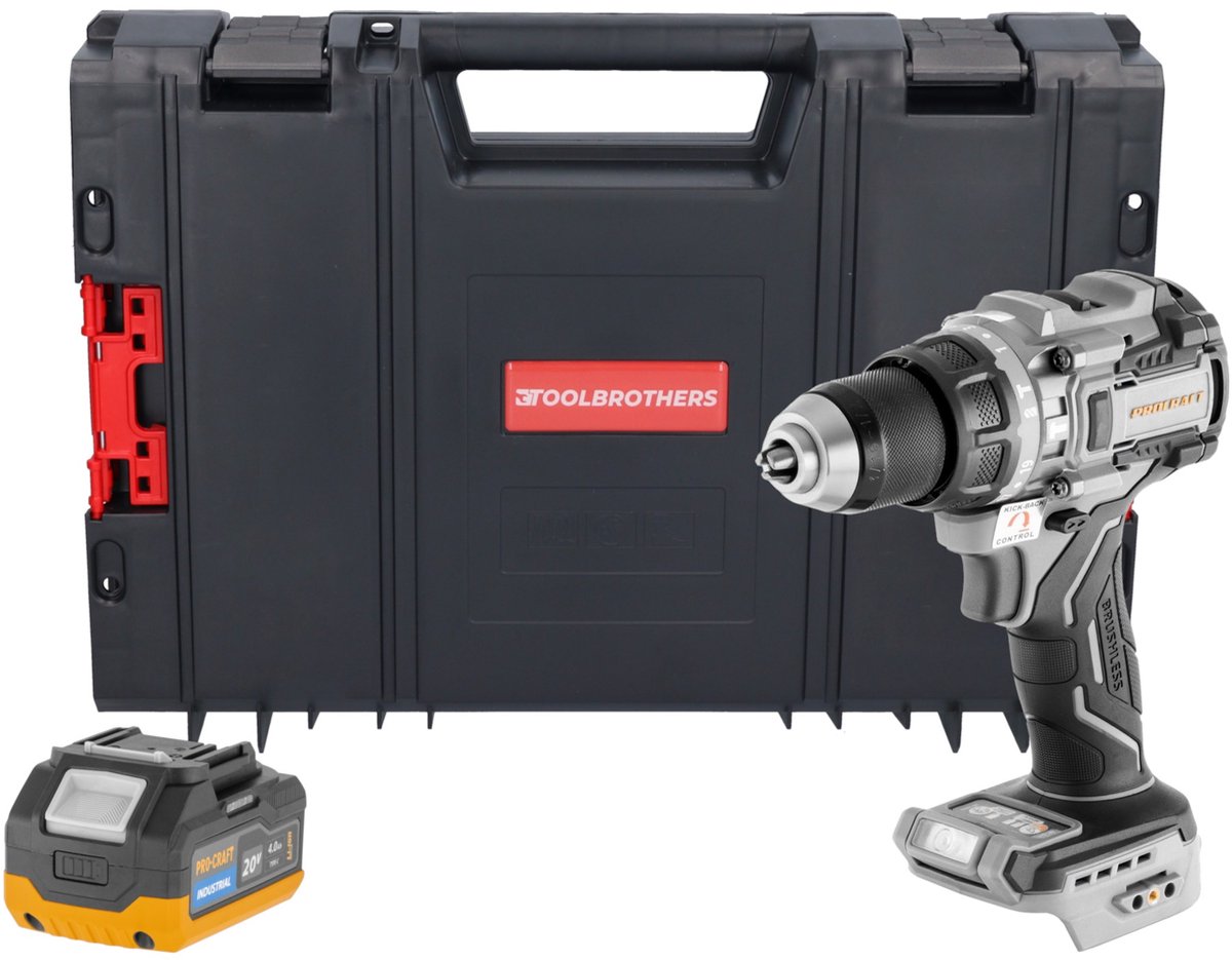 ProCraft Industrial CD20C-BB accu-klopboorschroevendraaier 20 V 120 Nm borstelloos Solo - zonder accu, zonder oplader