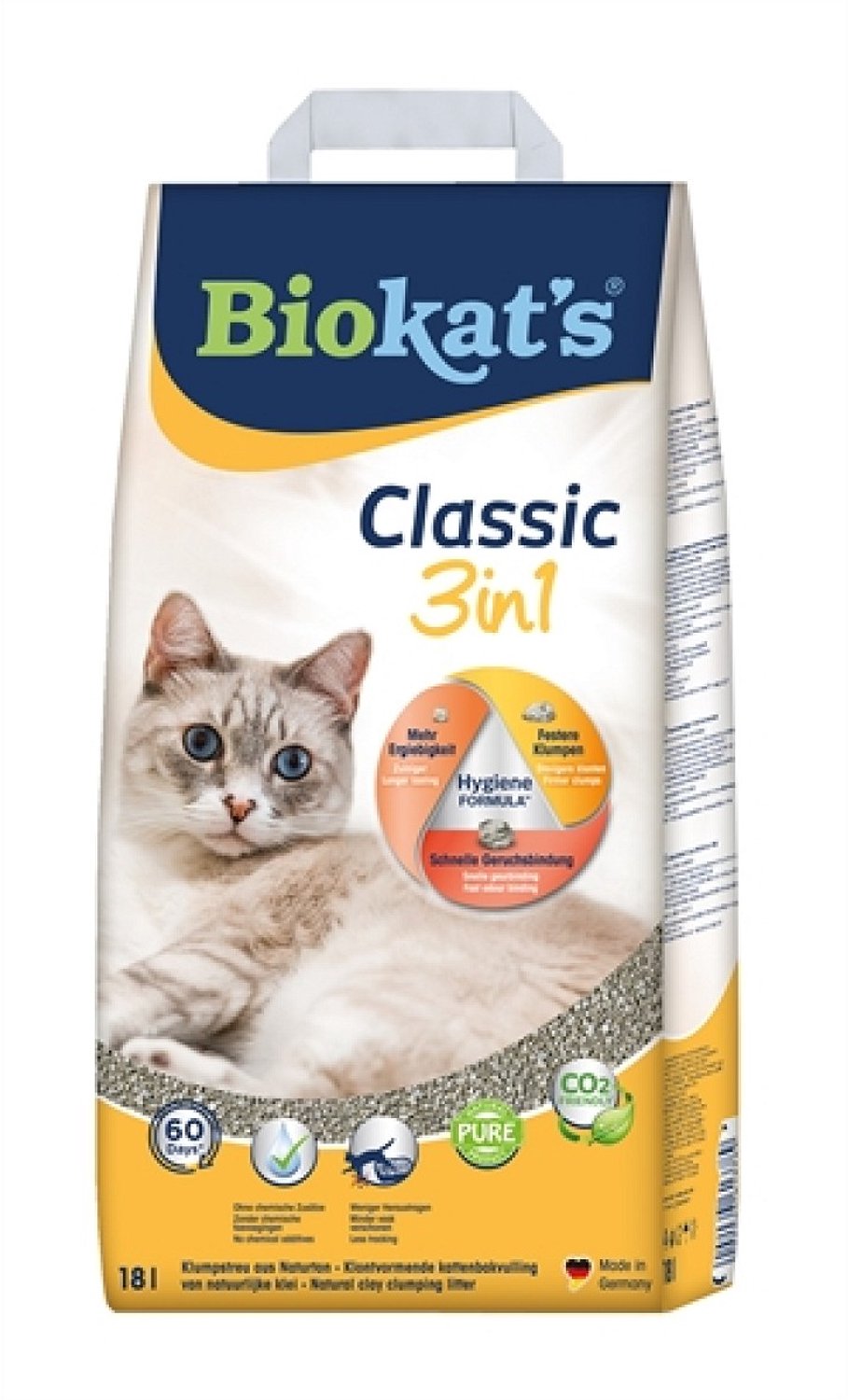 Bol.com Biokat's Classic 3in1 - 18 L - Kattenbakvulling - Klontvormend - Zonder geur aanbieding