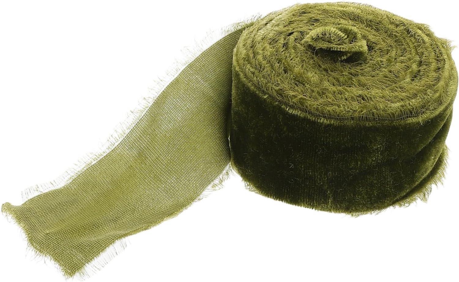 3 Meter Olijfgroen Tule Lint Met Gerafelde Rand Luxe Fluwelen Satijn Voor Het Inpakken Van Bloemen En Strikken Voor Een Decoratief Bruiloftsfeest