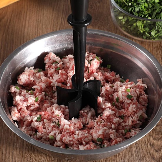 Grade PP-hakkers maken het mengen eenvoudig en veilig met roerstokje Fruitsalademixer ABS Roerstokje Veelkleurige, rood — afbeelding 4
