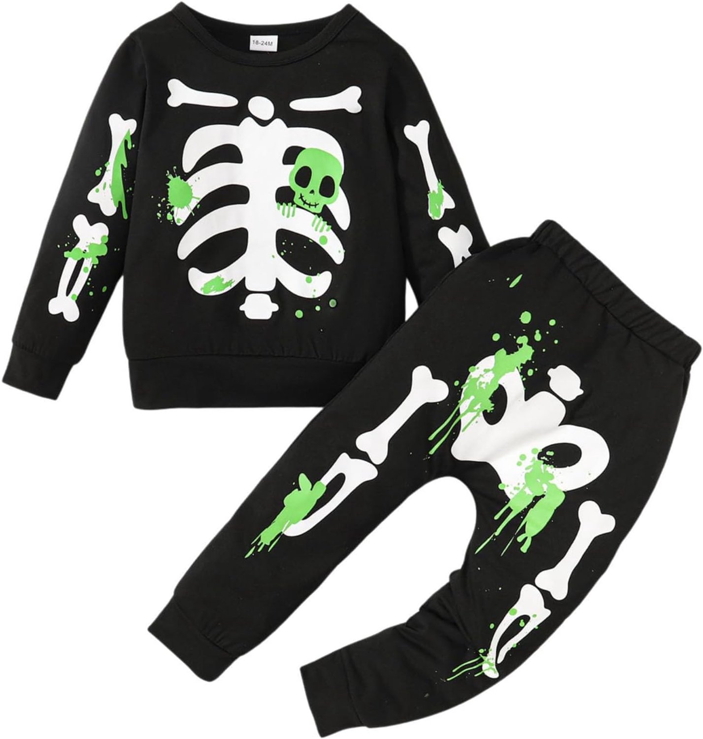 Générique Jumpsuit met lange mouwen voor jongens, casual, modieus, met Halloween-print