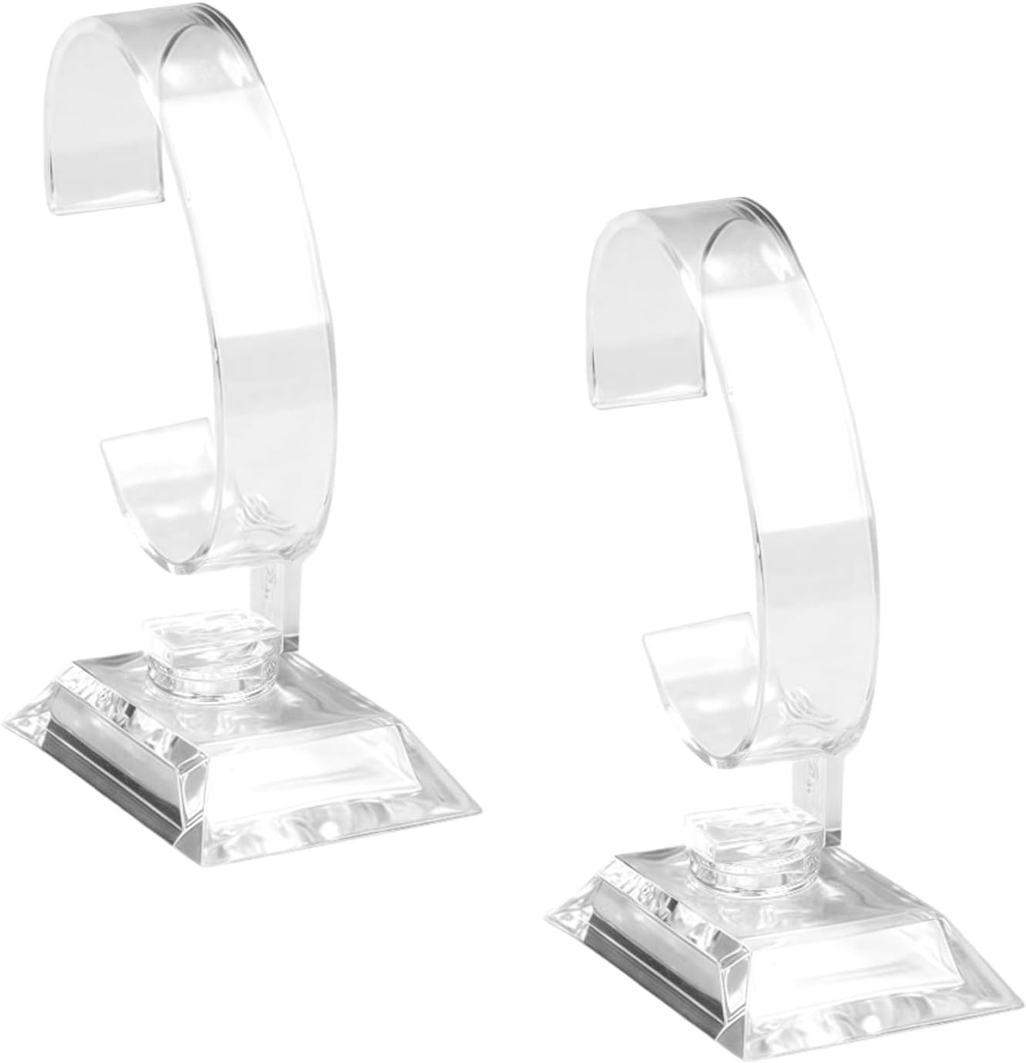 2 STKS Clear Horloge Display Stand Pols Sieraden Armband Display Stands Rack Shop Showcase Houder Stretchie Bangle Armband Display Stand