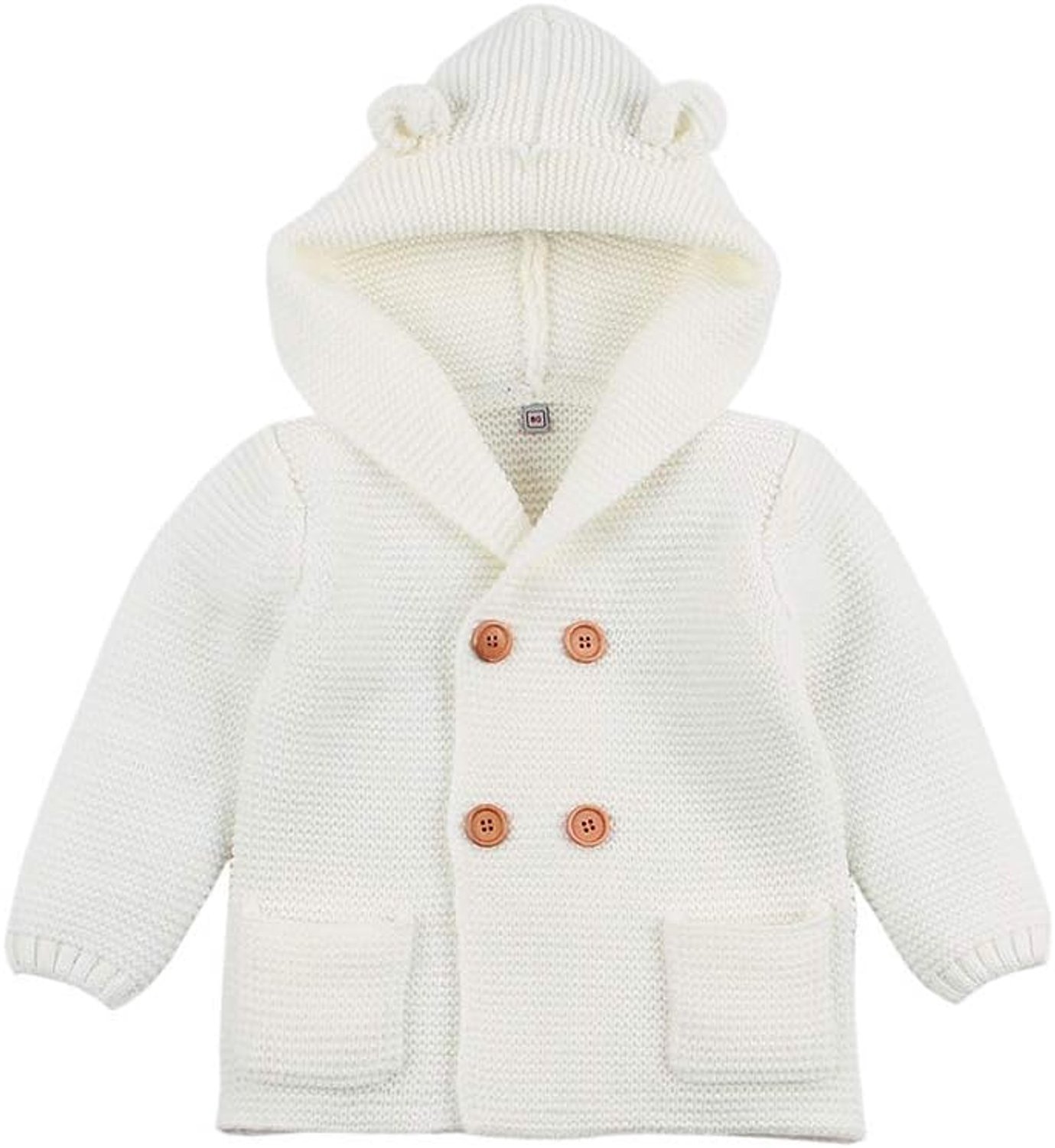 Babyvest met capuchon voor jongens en meisjes, gebreide jas, warme trui, outwear