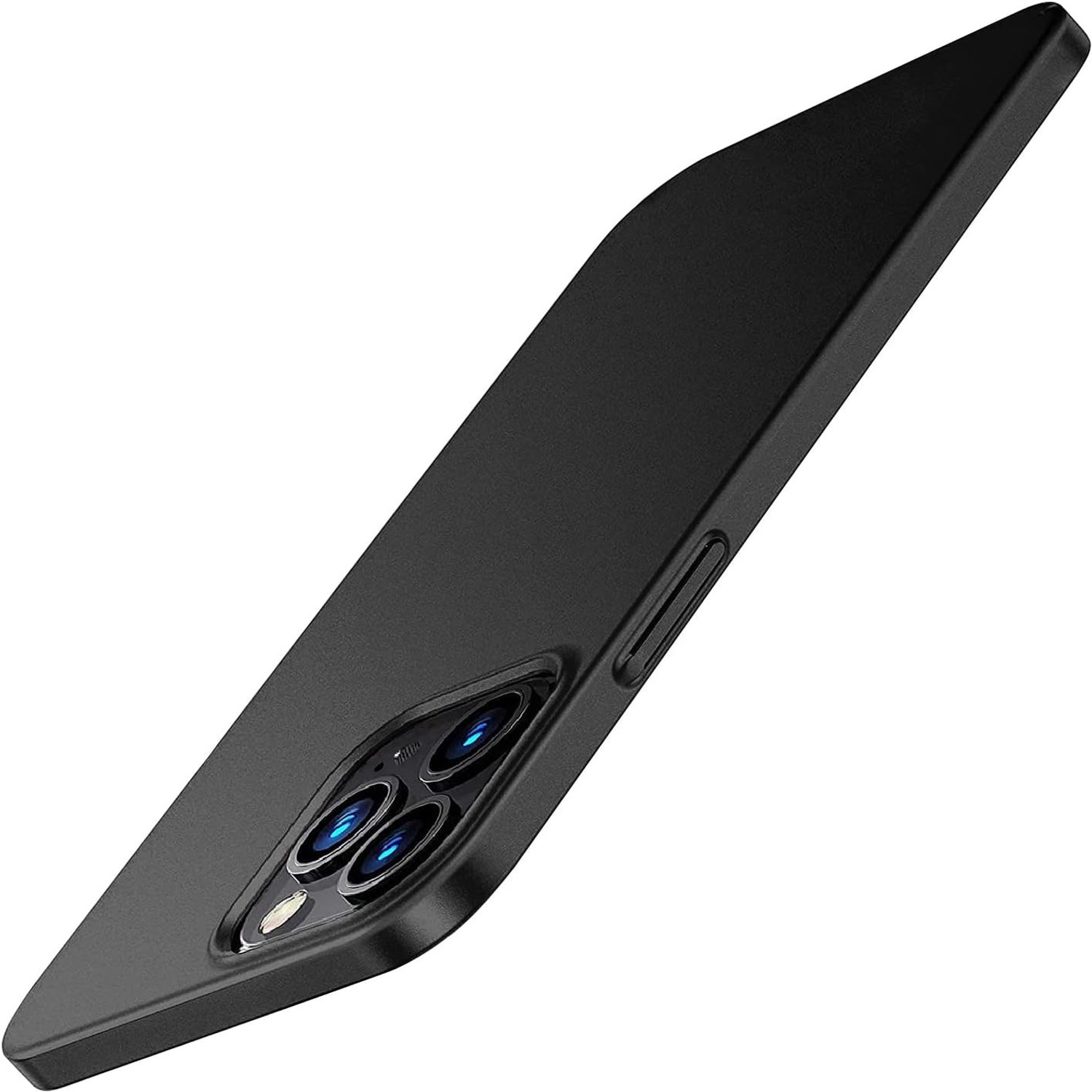 Beschermhoes voor iPhone 13 Pro Max, ultradun, mat, harde polycarbonaat, beschermhoes, dun, bumper, beschermhoes, krasbestendig, hardcase, zacht, anti-vingerafdruk, 6,7 inch, zwart