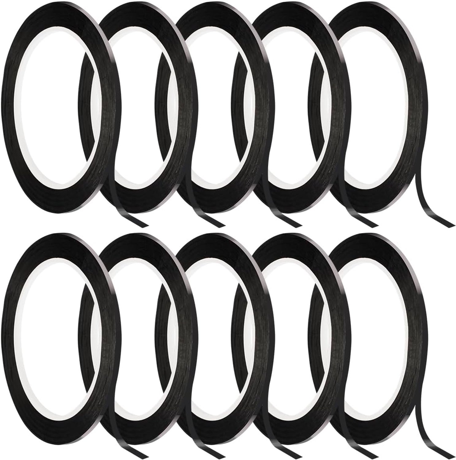 10 Rollen Whiteboard Plakband, 66m x 3mm Zelfklevende Grafische Tape | Whiteboard Lijnen Gridding Grafische Tape, voor Kunst, Markering, Handwerk, voor School, Kantoor Thuis, Scrapbooking (Zwart)