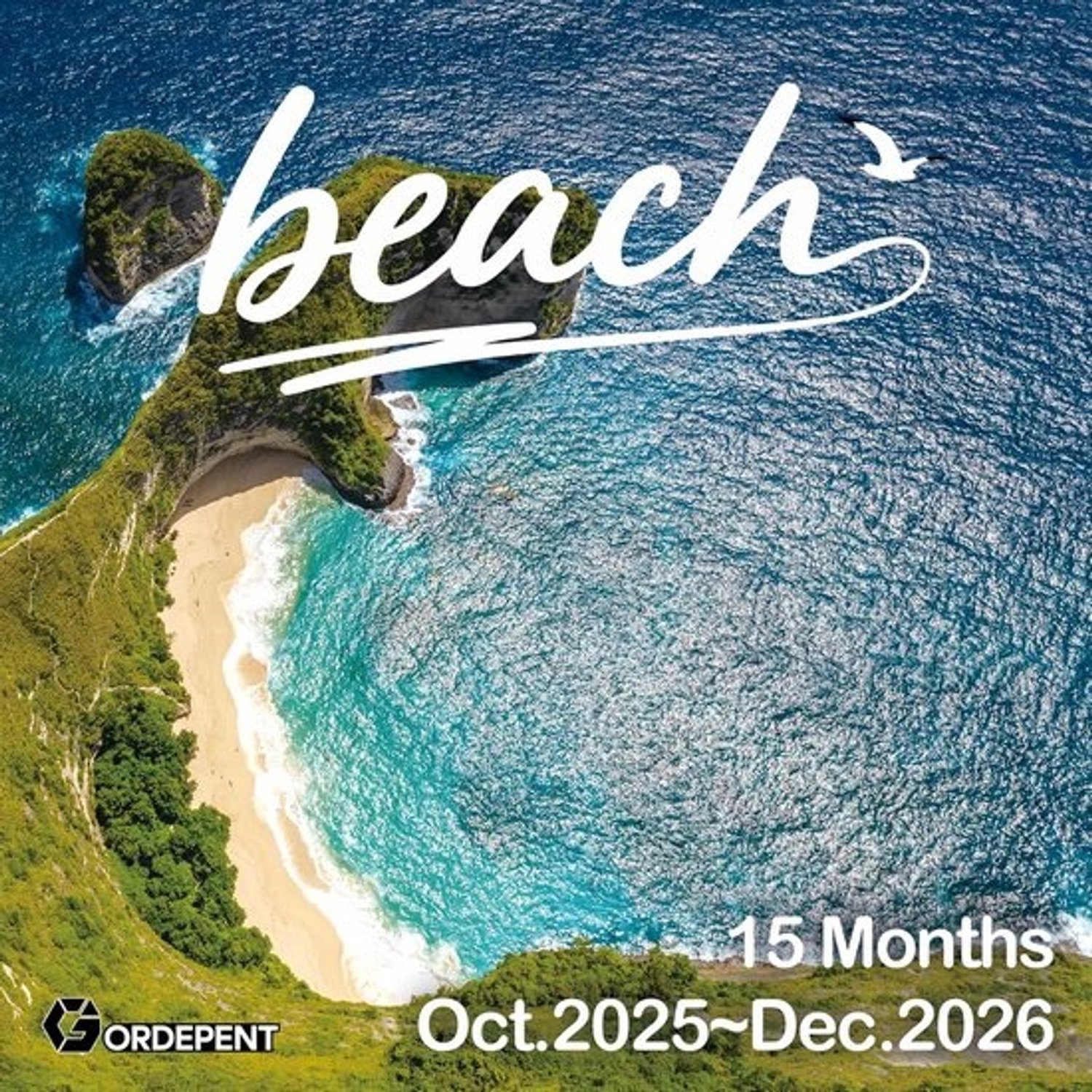 Wandkalender 2025-2026 - met strandthema