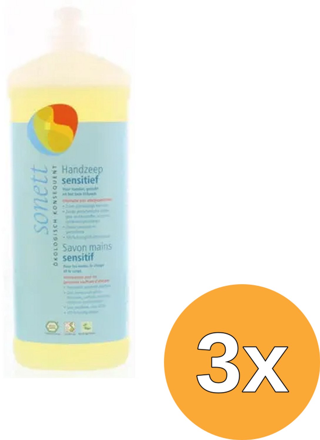 3x Sonett Handzeep sensitive (1000 ml)