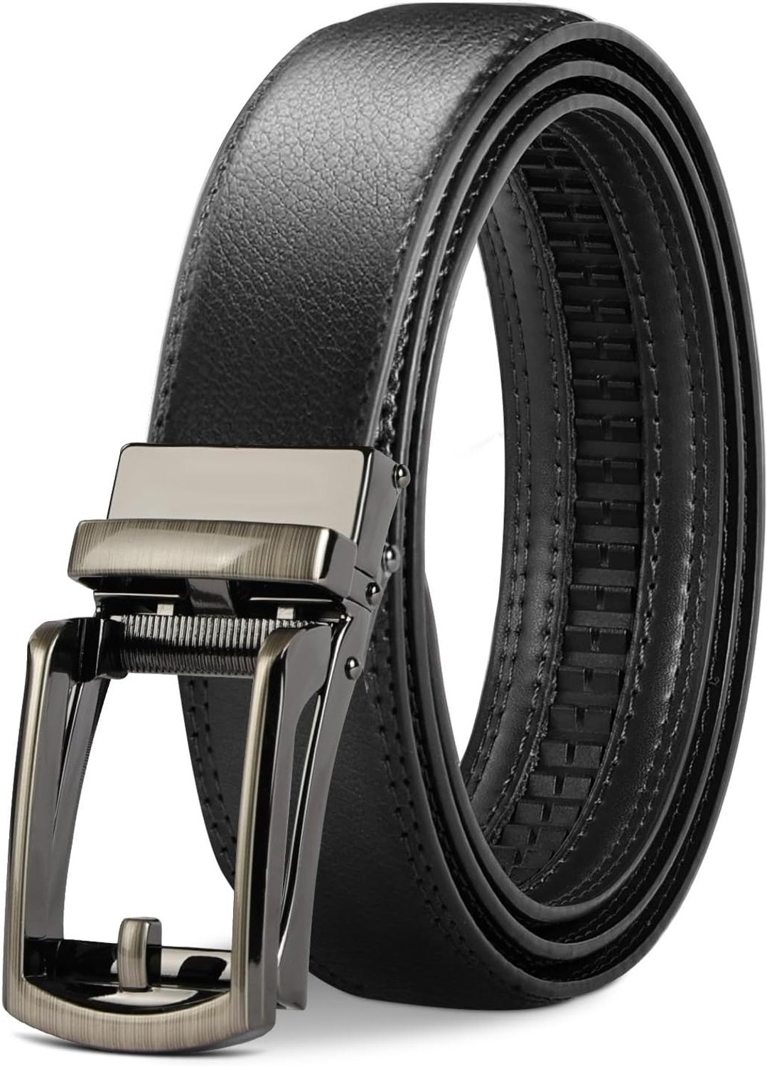 Lederen riem 35 mm - verstelbare leren riem - ratelgesp - geschikt voor alle lichaamstypes - ShopVlot