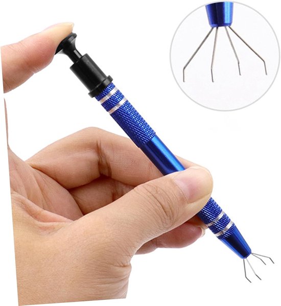 6 Stuks Strass Steentjes Pick-Up Tool Kleine Bal Grijper Roestvrij Staal Klauw Tool Piercing Bal Grijper Klauw Ic Chip — afbeelding 5