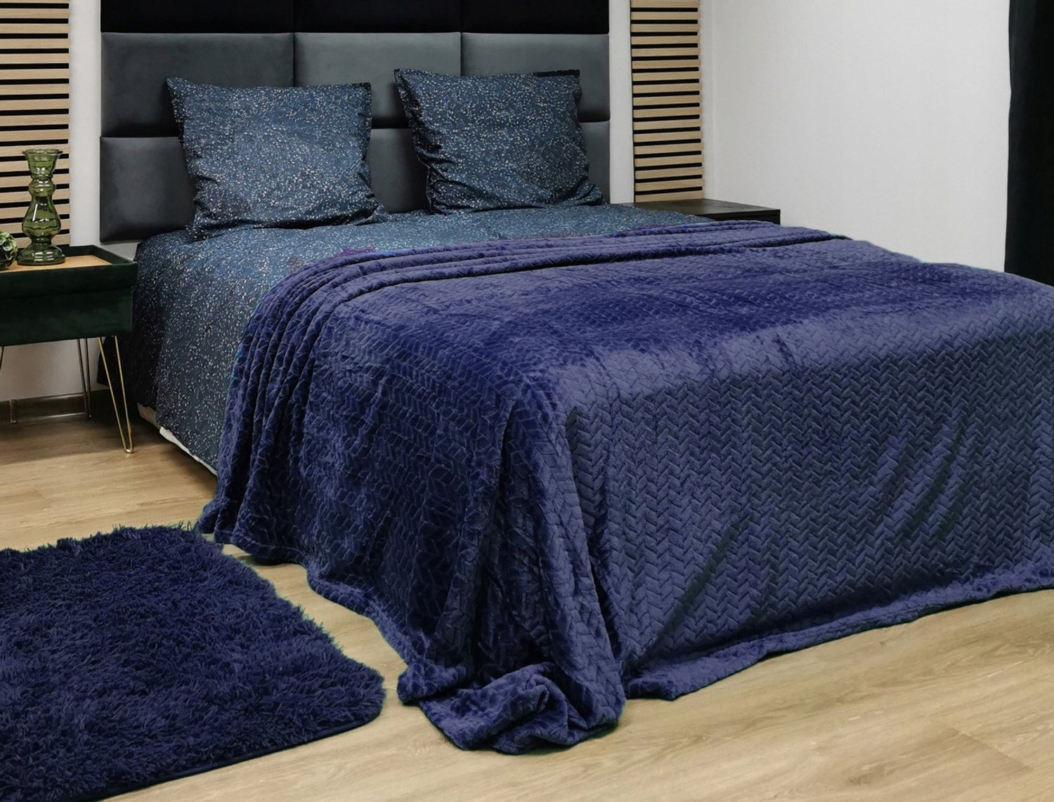 Donsdeken Fuero 150x200cm Dubbelzijdig Warm & Zacht - Marineblauw