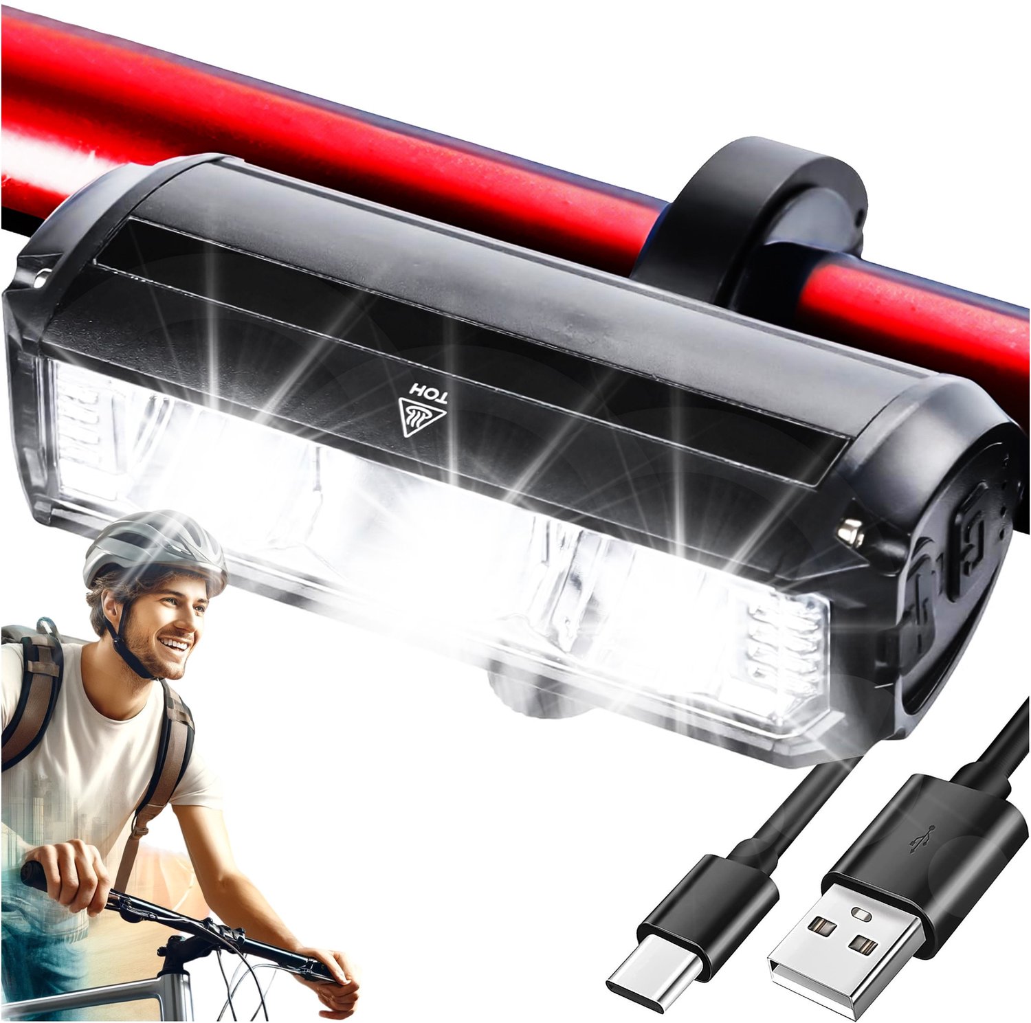 Fietsverlichting LED Voor & Achter - USB Oplaadbaar - Set