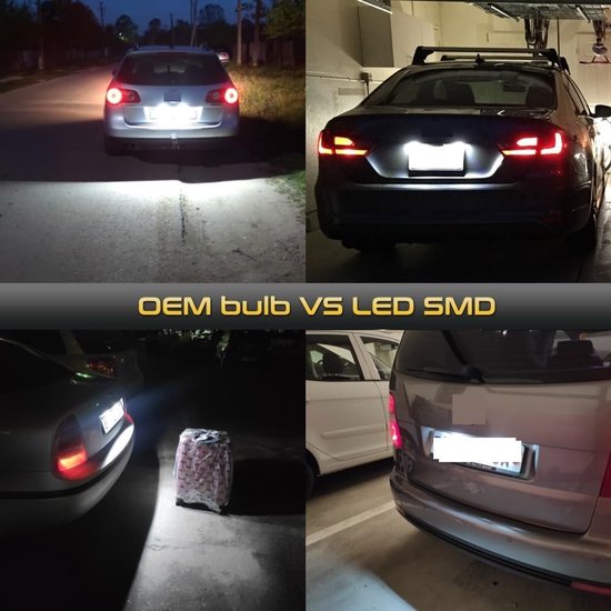 2 Stuks LED Auto Kentekenplaatverlichting Lamp Geen Fout, for VW, for Touran, for Golf 5, for Caddy 3, for Jetta MK5 T5, for Passat Cimousint, for SKODA, for Superb Kentekenverlichting voor au — afbeelding 2