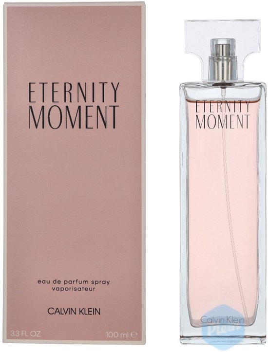 Eternity Moment parfumfles en doos, roze vloeistof, Calvin Klein