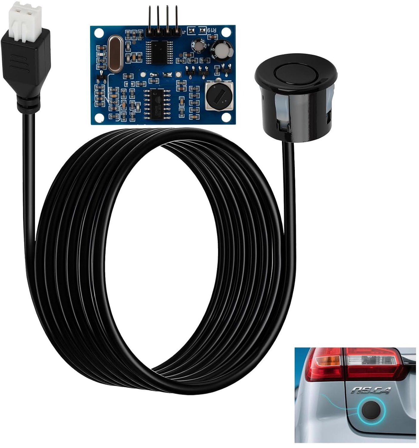 Ultrasone afstandssensormodule JSN-SR04T, ultrasone afstandssensor, JSN-SR04T transducermodule, ultrasone sensor JSN-SR04T, nauwkeurige meettransducer