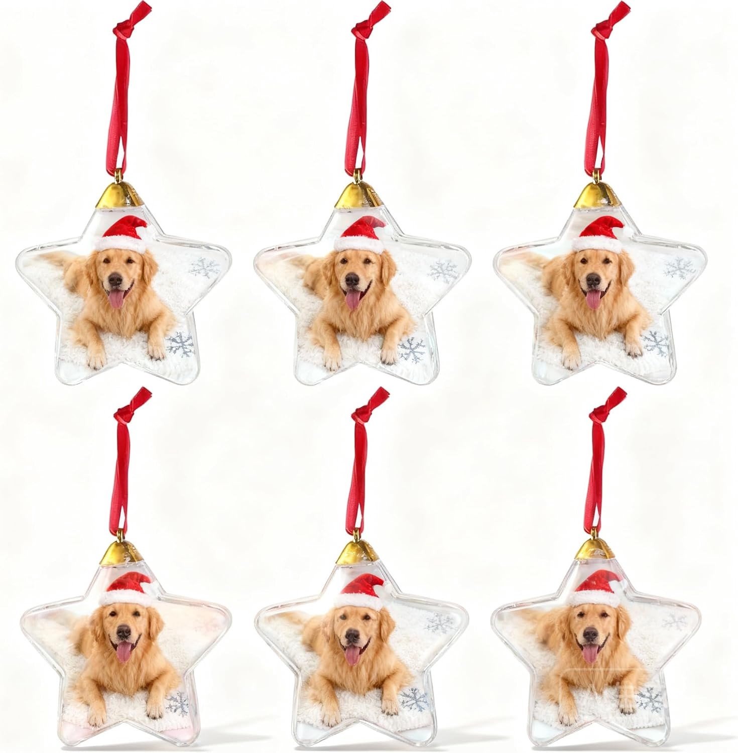 Kerstdecoraties 6 Stuks Transparante Plastic Ornamentballen voor Ambachten en Versiering, 9×8.5cm Decoratieve Kerstballen