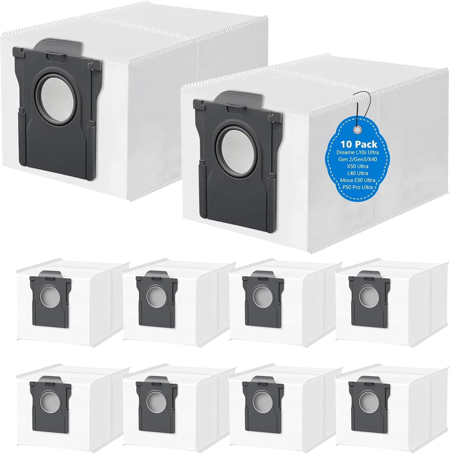 Stofzakken voor Dreame X50 Ultra/X40 Ultra/X30 Ultra/L50 Ultra/L40 Ultra/L10s Ultra Gen 2/L10s Pro Ultra Robotstofzuiger, 3.2L Grote Capaciteit Stofzak Accessoires