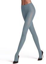 FALKE Matt Deluxe eenkleurig materiaal transparant 30 DEN panty dames blauw - maat L