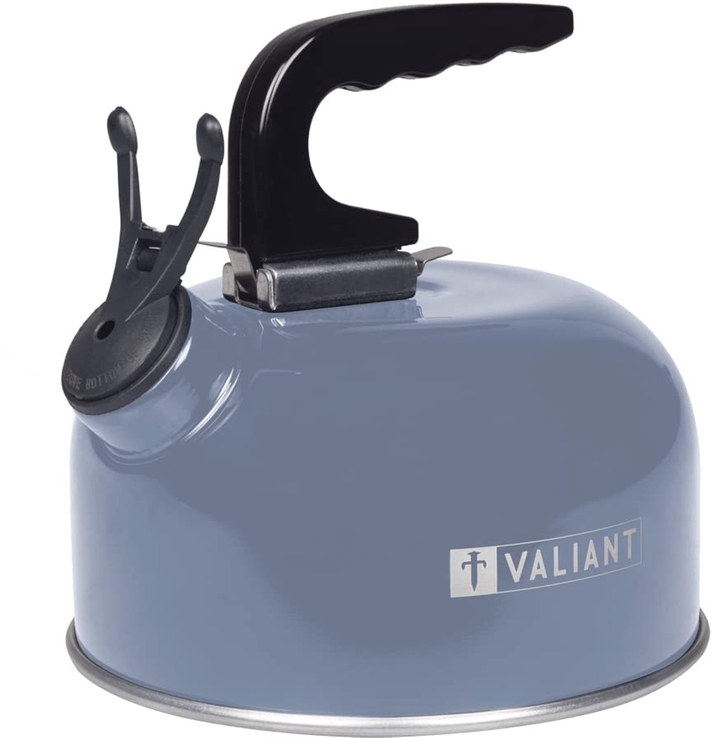 Valiant fluitketel voor camping, 1 liter, aluminium, blauw