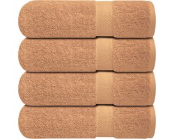 Infinitee Xclusives Luxe 100% ringgesponnen katoenen badhanddoeken, set van 4 (68,6 x 137,2 cm) - zachte, absorberende en sneldrogende handdoeken voor badkamer, sportschool, spa en hotel (kosmisch