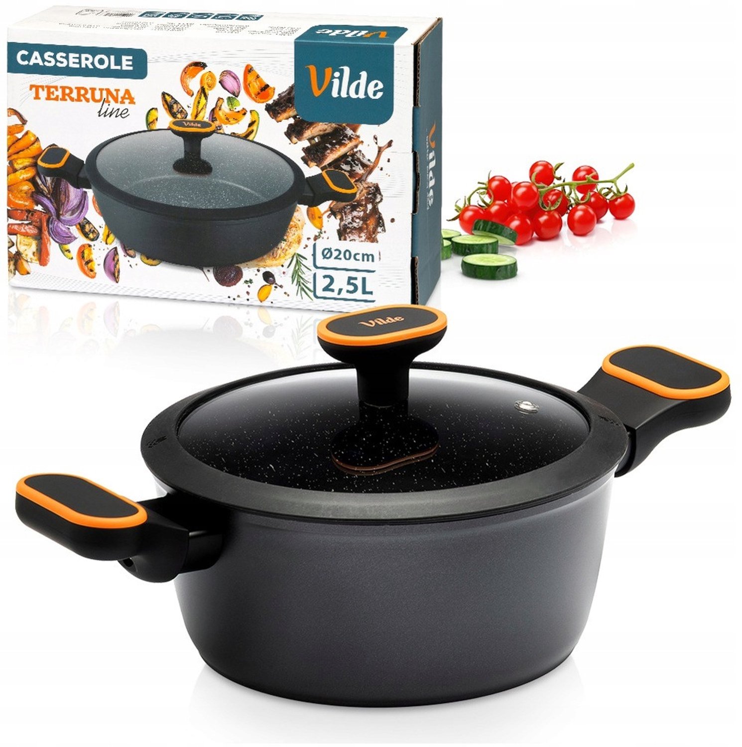 Vilde Graniteware Kookpan met Deksel - 20 cm, 2.5L