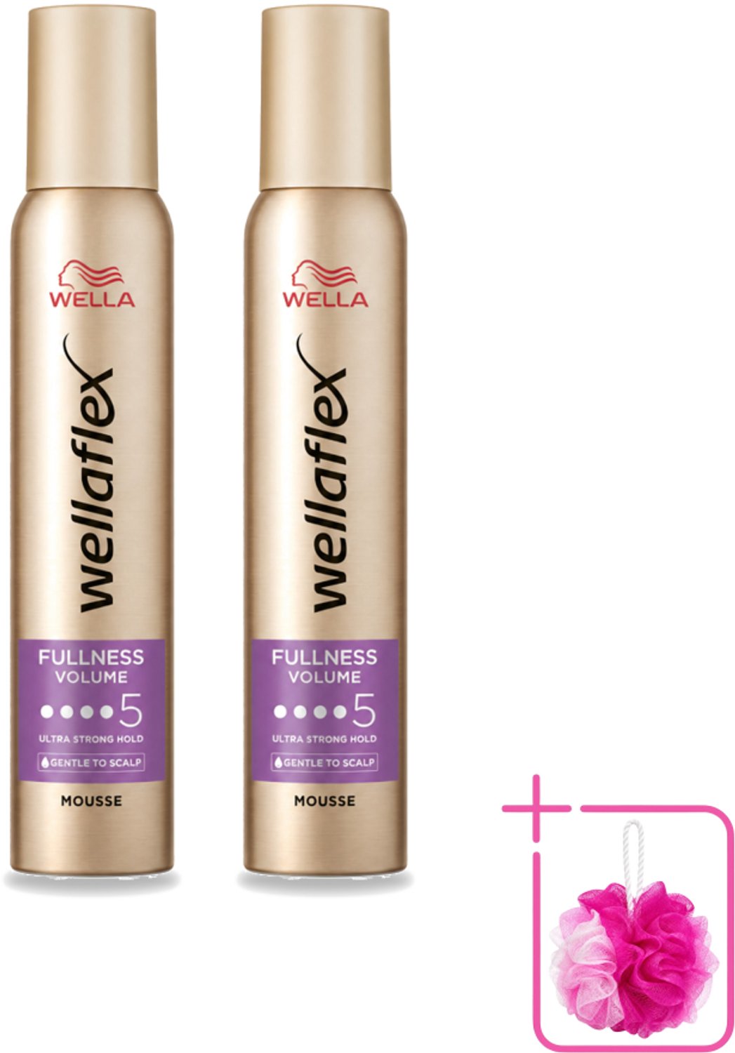 2 x Wella – Flex Fullness Volume Ultra Strong – Haarmousse – 200 ml - Bulkverpakking - Haarmousse - Douchemop - Volume