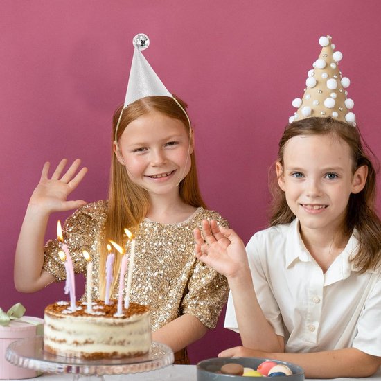 10 Stuks Delige Papieren Feestmutsen met Pompom Kleine Kegelhoedjes voor Verjaardagsfeestdecoraties Kinderverjaardagshoedjes voor Feestelijke Bijeenkomsten Speelse Groepsvieringen — afbeelding 4