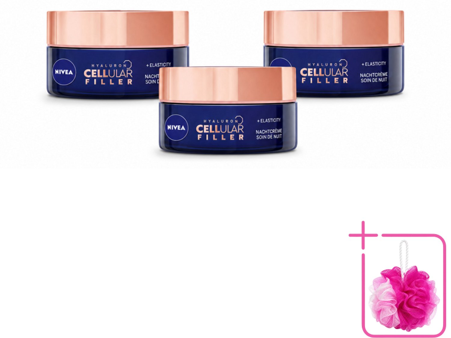 3 x NIVEA - Nachtcrème - CELLular Expert Lift Anti-Veroudering - Voor alle huidtypes - Met Bakuchiol & Hyaluronzuur - Verhoogt collageen & anti-rimpel - 50 ml - Bulkverpakking - Anti-aging crème - Huidverzorging