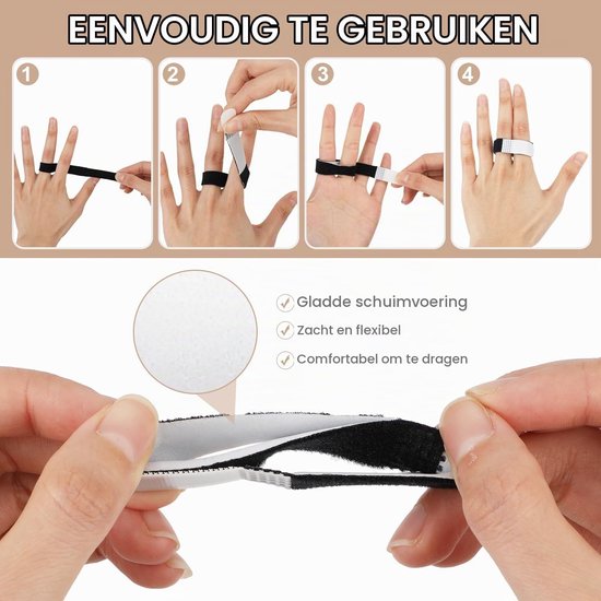10 Stuks Vinger- en Teenverbanden, Buddy Tape voor Vingers, Bescherming en Ondersteuning voor Blessures en Verstuikingen — afbeelding 4