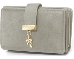 HNOOM Portemonnee dames pochettes et clutches medium, Grijs, 14,6 x 9,5 x 3 cm, Retro - ShopVlot