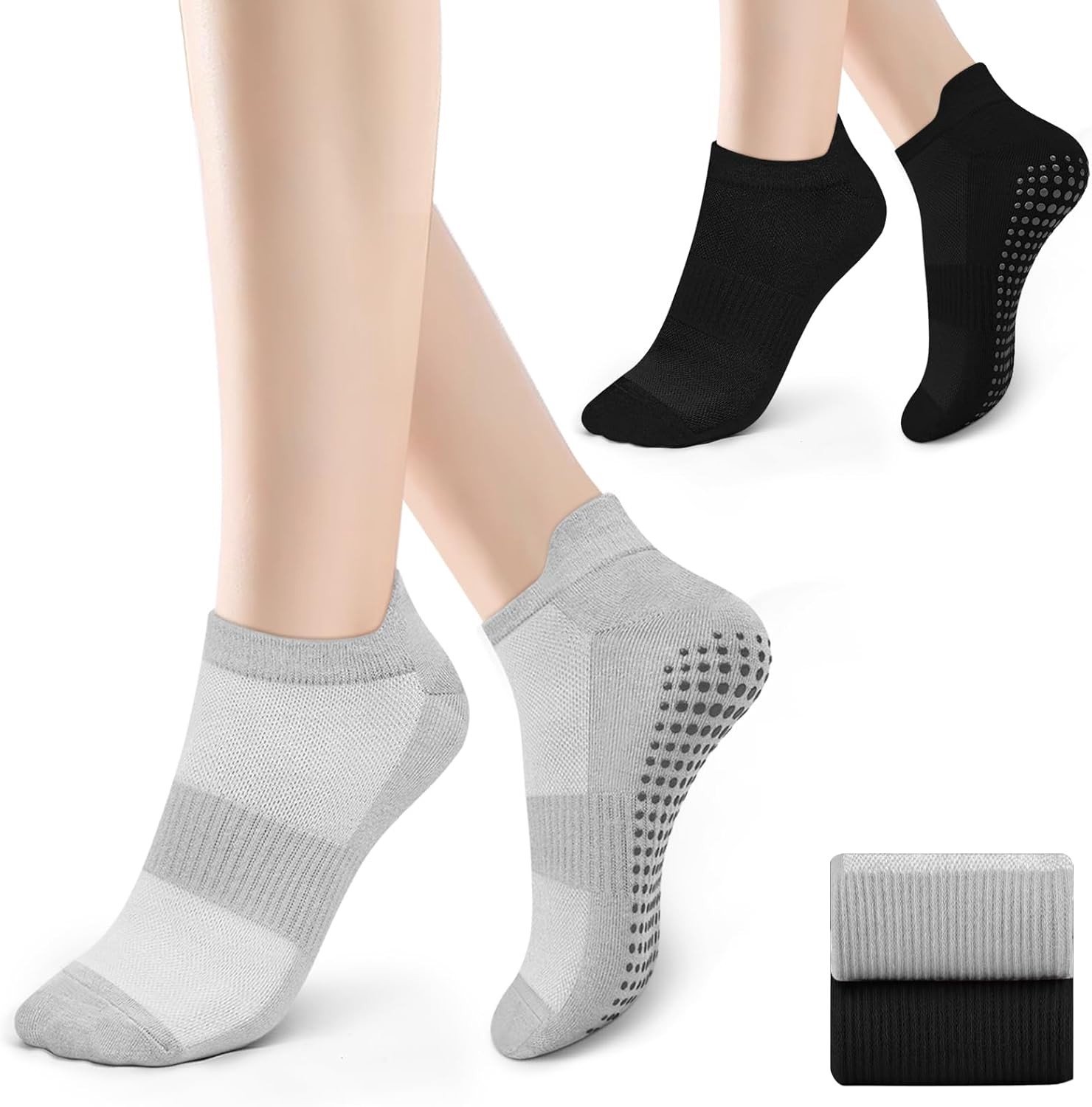 Yoga Sokken voor Dames en Heren, Antislip, Perfect voor Thuis en Sportschool, 2 Paar