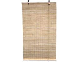 Bamboebaas® bamboe rolgordijn Fedde - Naturel - 120x220 cm - Natuurlijke look - Zonwerend - Duurzaam bamboe - Lichtdoorlatend - Geschikt voo