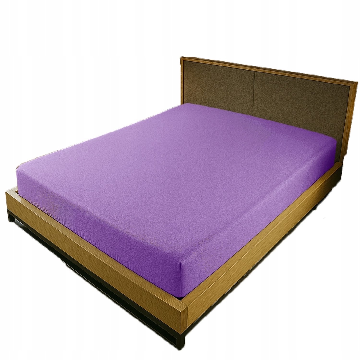 Jersey hoeslaken met elastiek 180x210 cm licht heide