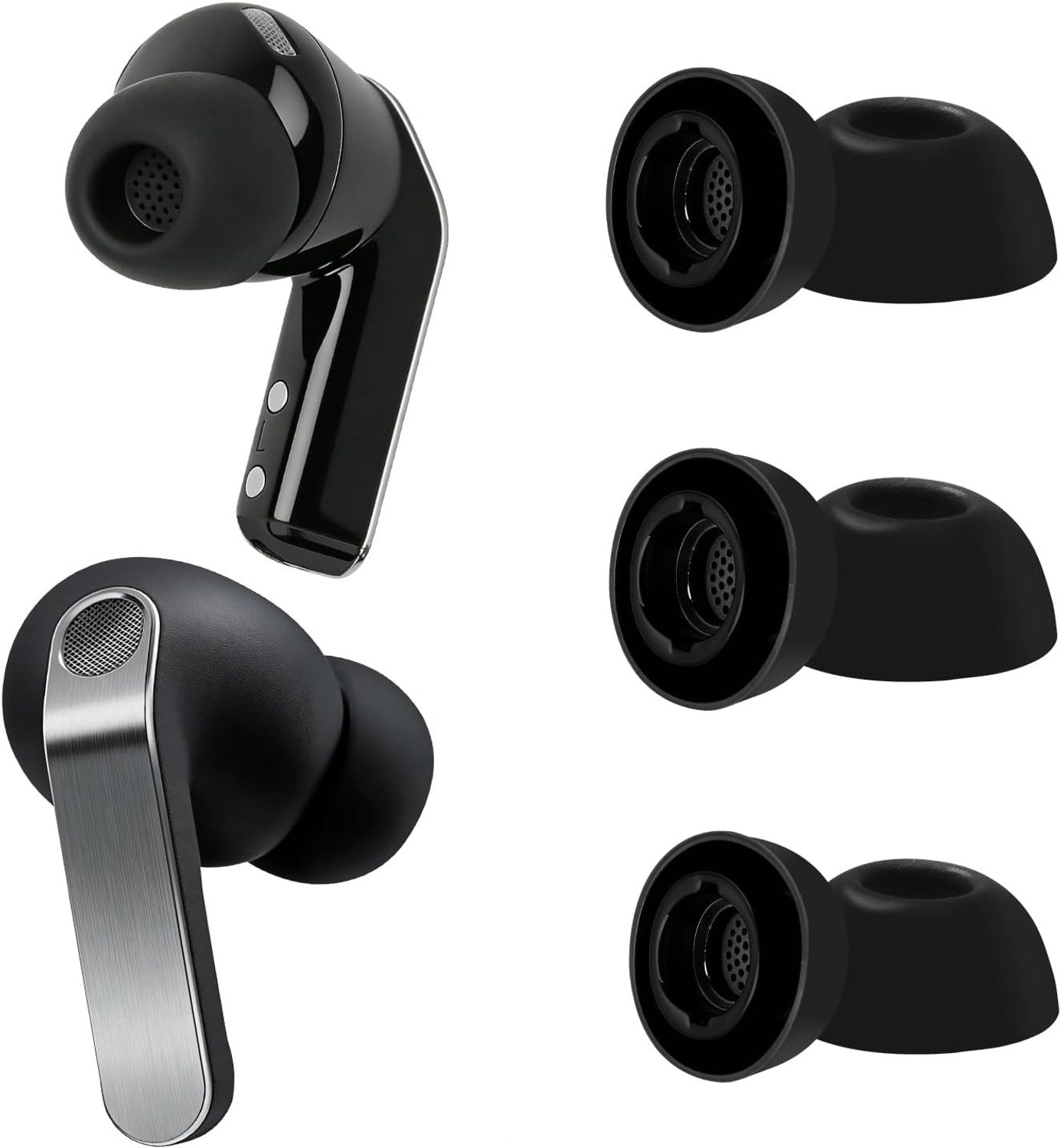 Zachte siliconen oorkussens vervangingen voor draadloze oordopjes - Comfortabele ear pads voor optimale geluidskwaliteit en pasvorm