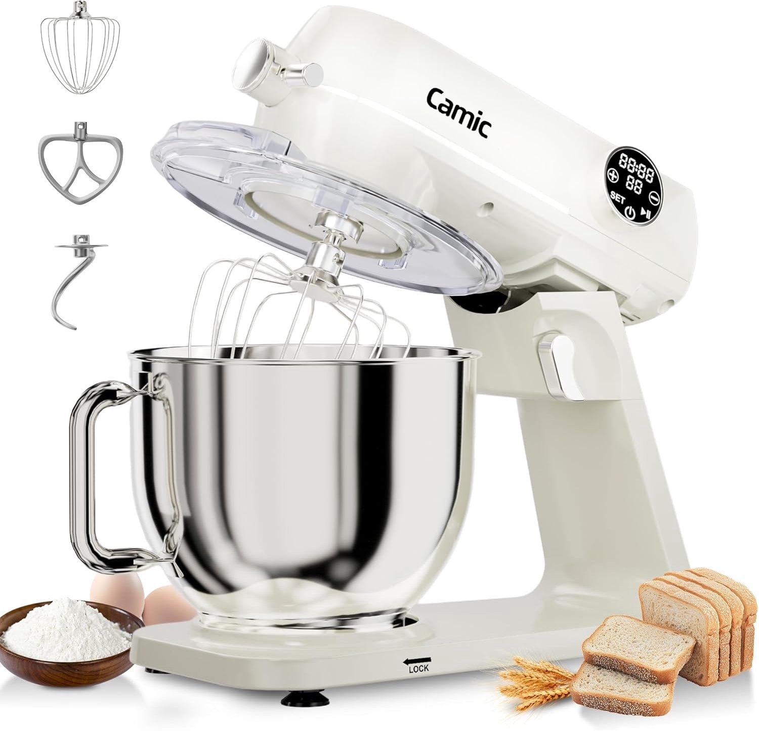 Blender 1800 W - wit - robuuste metalen behuizing - perfect voor deegbereiding - ShopVlot