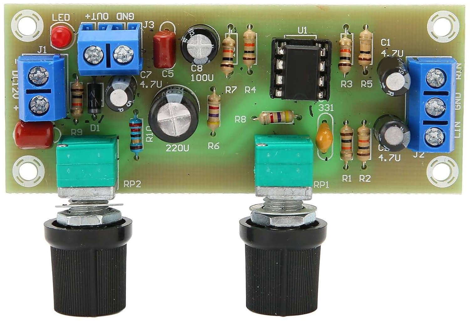 Subwoofer-voorversterkermodule met LED-indicatoren voor Realtime Monitoring DC10-24V voor Doe-het-zelvers
