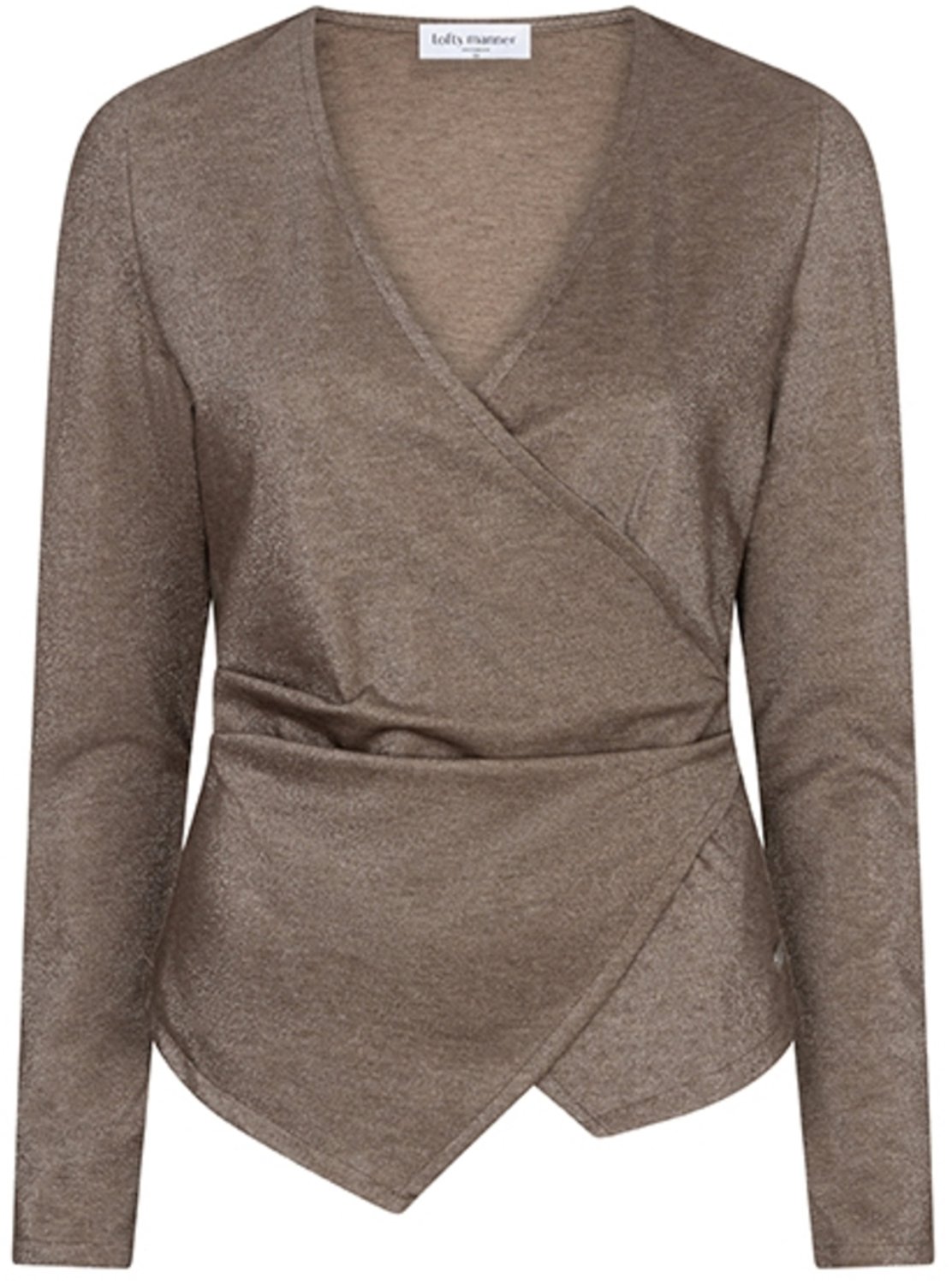 Lofty Manner Top Top Jori Wrap Rj06 Taupe Dames Maat - M