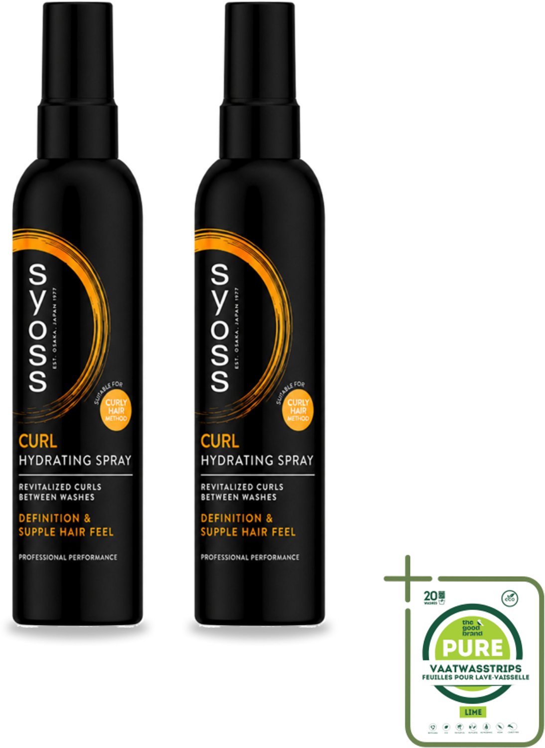 2 x Syoss - Curls - Haarspray - Veerkrachtige Krullen - 150 ml - Grootverpakking - Krullen Stylen - Krullen Fixeren - Krullen Verzorgen - Pluisvrije Krullen - Krullen Hydrateren